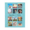 Custom 12 Friends Family Photo Collage Aqua Blue