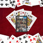 custom 12 photo collage create your own black playing cards<br><div class="desc">personalise your cards with your photos using this template.</div>
