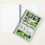 Custom 12 Photo Collage - Family Matters Daily Planner<br><div class="desc">Plan your days with this friends and family orientated planner. The template is set up for you to add 12 of your own photos, which will automatically form a collage on the front and back covers. The design features beautiful, hand-lettered, script typography which reads "family matters" with the year (which...</div>