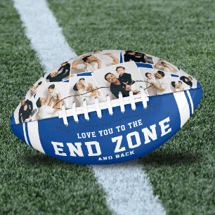Custom 12 Photo Collage “Love You to the End Zone” American Football