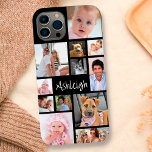 Custom 12 Photo Collage Your Colour Case-Mate iPho Case-Mate iPhone 14 Case<br><div class="desc">Create your own personalised, custom colour photo cell phone case utilising this photo collage template with 12 pictures in different shapes and sizes to accommodate a variety of images and your name, monogram or other text in your choice of font styles (shown in a modern hand lettered typography in white...</div>