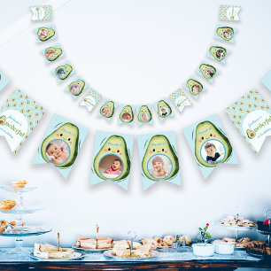 Custom 12 Photos Onederful Avocado 1st Birthday Bunting