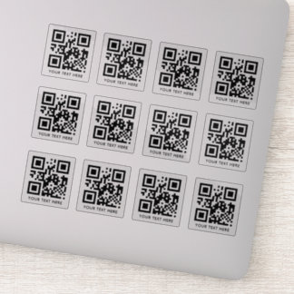Custom 12 Scannable QR Code Transparent Cut Vinyl