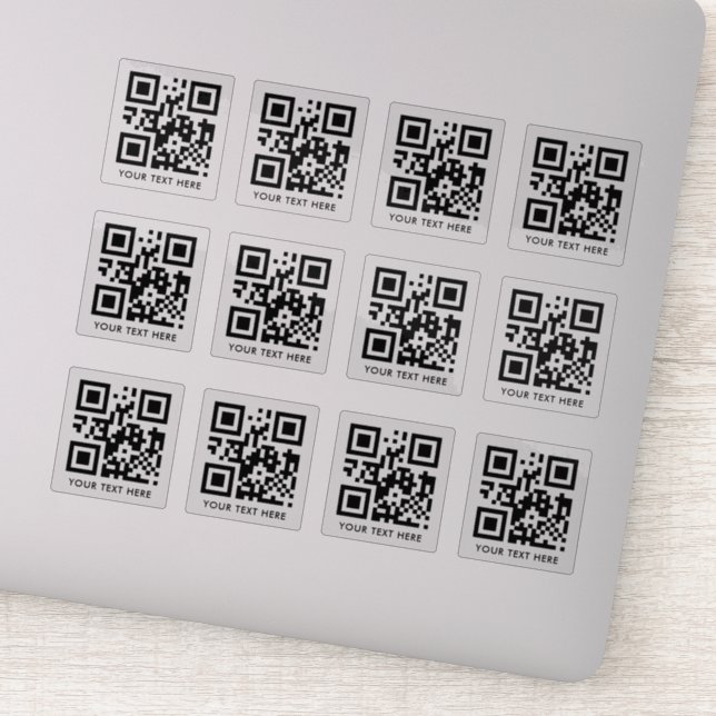 Custom 12 Scannable QR Code Transparent Cut Vinyl (Detail)