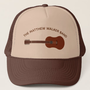 Custom 12-String Guitar Brown Trucker Hat
