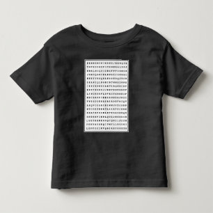 Custom 12 Word Family Word Search Toddler T-Shirt