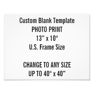 Custom 13" × 10" Photo Print (US Frame Size