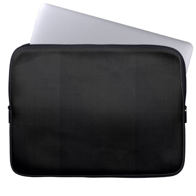 Custom 13-Inch Black Neoprene Laptop Sleeve (Front)