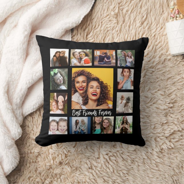 Custom 13 Photo Collage Best Friends Forever Cushion (Blanket)