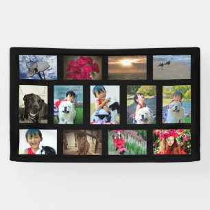 Custom 13 Photo Collage Colour Picture Banner