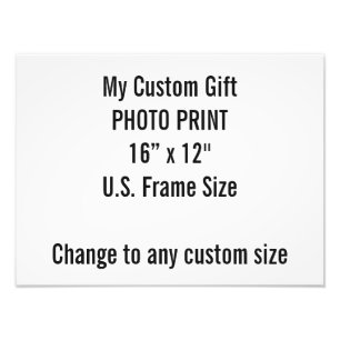 Custom 16" × 12" Photo Print US Frame Size