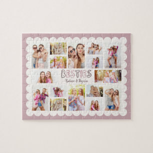 Custom 16 Photo Collage Besties Puzzle