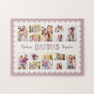 Custom 16 Photo Collage Friends Besties Puzzle