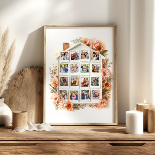 Custom 16-Photo Family Collage Print