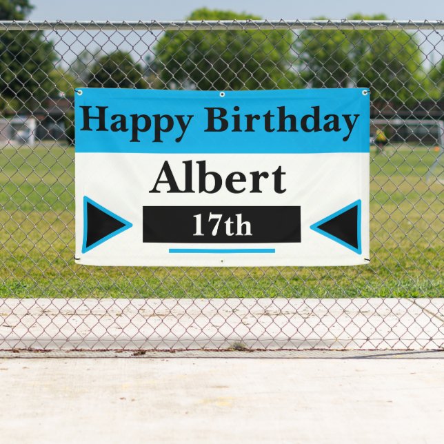 Custom 17 Birthday Banner (Insitu)