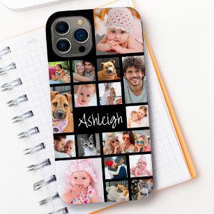 Custom 17 Photo Collage Your Color Case-Mate iPhone Case