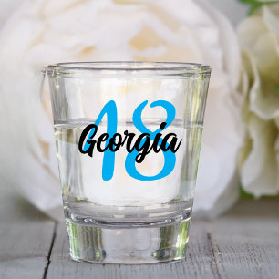 Custom 18th 20th 30th 40th 50th 60th 70th Birthday Shot Glass