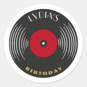 Custom 1920s Gatsby Vinyl Record Theme Classic Round Sticker
