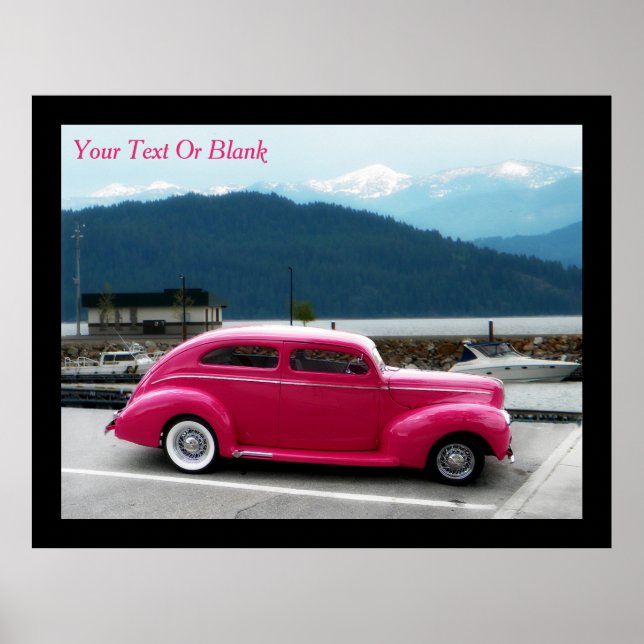 Custom 1940 Famous American Make Sedan Poster (Front)