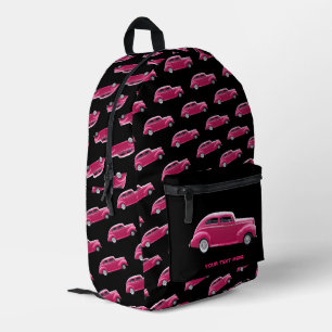 Custom 1940 Famous American Make Sedan Printed Backpack