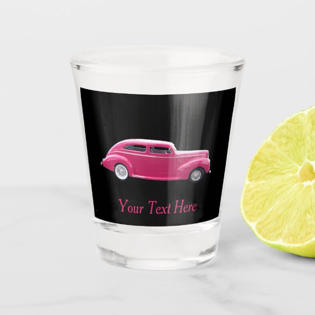 Custom 1940 Famous American Make Sedan Shot Glass (Front)