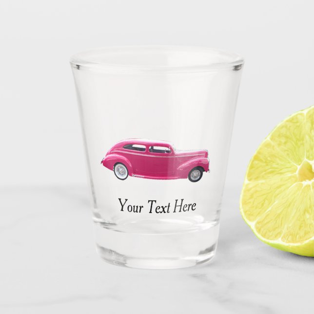 Custom 1940 Famous American Make Sedan Shot Glass (Front)