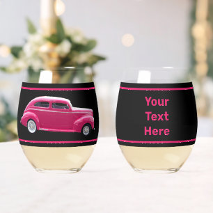 Custom 1940 Famous American Make Sedan Stemless Wine Glass