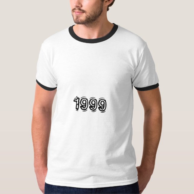 Custom 1999 Year Front - Backside $ Symbol Ringer T-Shirt (Front)