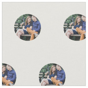 Custom 1 Photo Dot Print Fabric