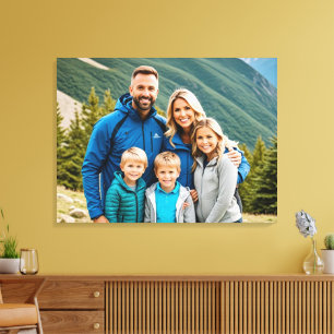 Custom 1 Photo Family Canvas Print