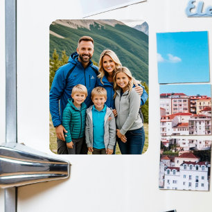 Custom 1 Photo Family Flexible Photo Magnet