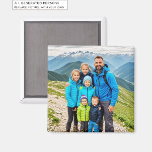 Custom 1 Photo Family Magnet