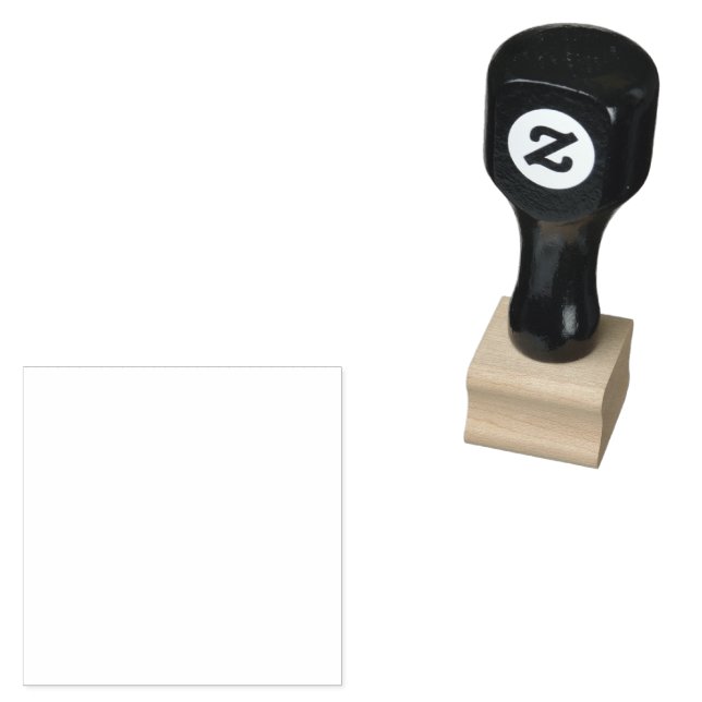 Custom 1" x 1" Rubber Stamp, Ink Pad Colour = None Stamp (Stamped)