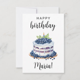 Custom 1s Birthday Cake Card Personalised Birthday