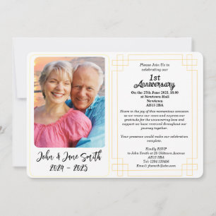 Custom 1st Paper Wedding Anniversary Invitation