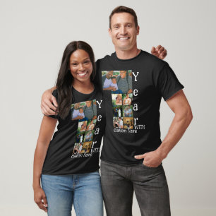 Custom 1st wedding anniversary 7 photo collage T-Shirt