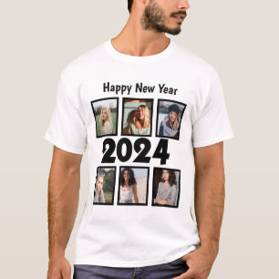 Custom 2024 6 Photo Collage T-Shirt