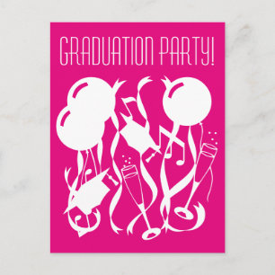Custom 2024 graduation party invitation postcards