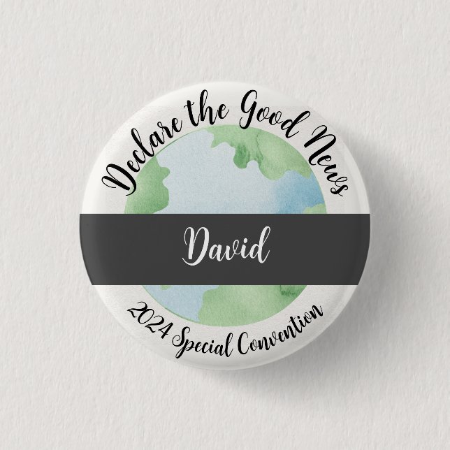 Custom 2024 JW Convention Declare the Good News   3 Cm Round Badge (Front)