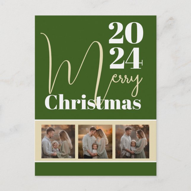 Custom 2024 Merry Christmas Postcard (Front)