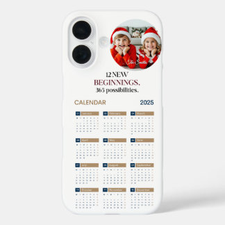 Custom 2025 Calendar iPhone 16 Case