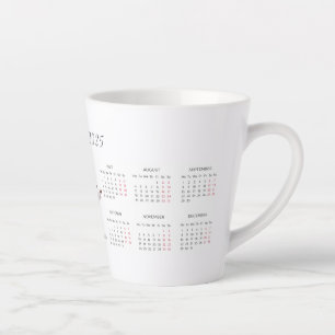 Custom 2025 Calendar Coffee Mug