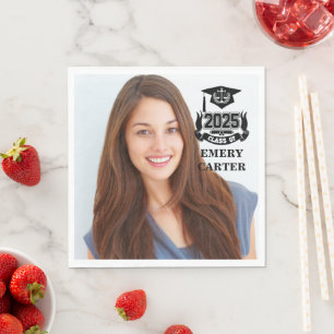 Custom 2025 Graduate Photo Attorney Law School  Napkin