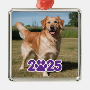 Custom 2025 Pet Photo Metal Ornament