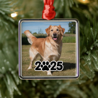 Custom 2025 Pet Photo Metal Tree Decoration