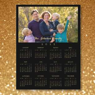 Custom 2025 Photo Calendar Christmas New Years Holiday Postcard
