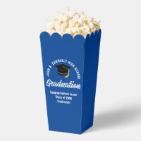 Custom 2026 Blue Graduation Party Popcorn