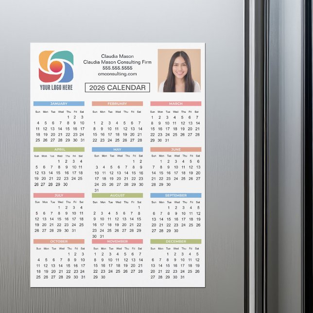 Custom 2026 Calendar Business Logo Company Magnet (Creator Uploaded)