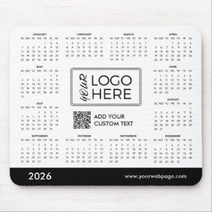 Custom 2026 Calendar Business Logo Mouse Mat