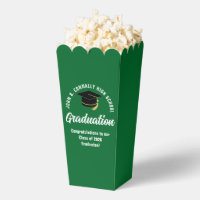 Custom 2026 Green Graduation Party Popcorn